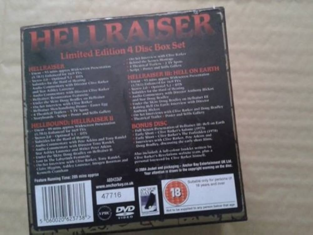 Amazon.co.jp: Hellraiser Limited Edition Puzzle Box Set [DVD